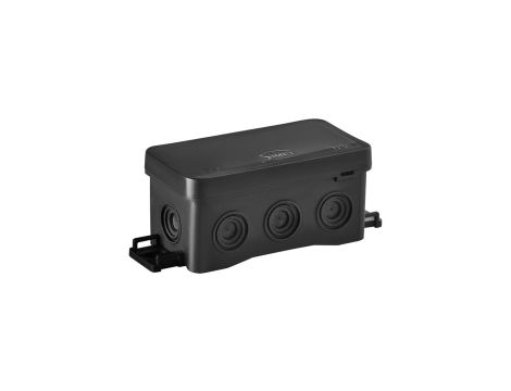 Puszka naścienna 85x40x45mm z dławnicą zintegrowaną samozatrzaskowa, bezhalogenowa, seria FASTBOXiHOOK czarna IP54 NS8 35357107