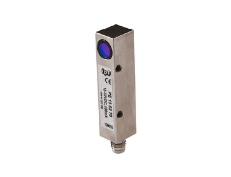 Czujnik laserowy odbiornik wiązki światła 64x14x12mm fi0,5mm Sn: 1,5m 12-32V DC PNP/NPN Push-pull złącze M8 3pin IP67 PE130270