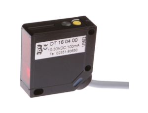 Czujnik optyczny odbiciowy 35x35x12mm Sn: 15-300mm 10-30VDC PNP Anticoincidence kabel 2m PVC IP67 OT160400