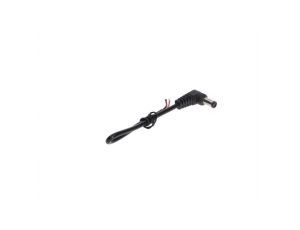 Wtyk DC 5.5X2.1 kątowy czarny 15cm 22awg