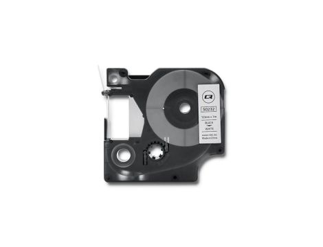 Qoltec Taśma do DYMO D1 45013 12mm x 7m Biała/ Czarny nadruk