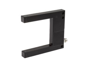 Czujnik laserowy widełkowy 70x10x80mm Sn 50mm 10-30VDC PNP/NPN NC/NO złącze M8 3-PINowe IP67 PG500570