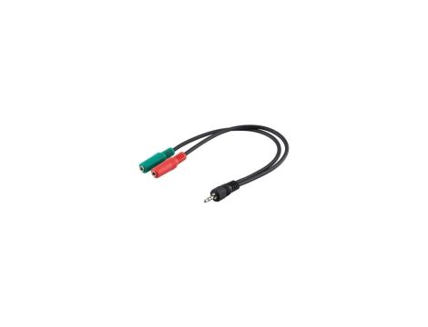 Adapter Jack 3.5mm 4-Pin do słuchawek i mikrofonu ICOC 11-SB-HP