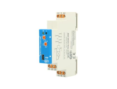 Przekaźnik czasowy 12-240VAC/DC styki 2Px8A AC1 MTR17-TPA-U240-208