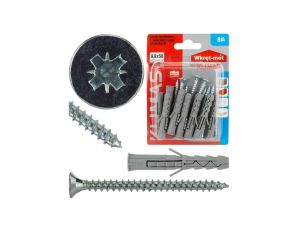 Kołek rozporowy z wkrętem z łbem stożkowym krzyżowym 8x60 /8szt./