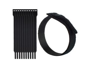 Opaski rzepowe 20x200 BTB Straps czarne /opakowanie 10szt./