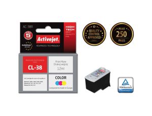 Tusz Activejet AC-38R (zamiennik Canon CL-38 Premium 12 ml kolor)