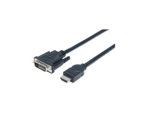 Kabel HDMI na DVI-D 24+1 Dual Link M/M 1.8m Czarny