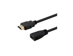 Przedłużacz z przesłoną SAVIO CL-132 (HDMI F - HDMI M 1m kolor czarny)