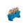Listwa zaciskowa zerowa 7x10mm2 niebieska TH 35-7/N