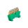 Listwa zaciskowa zerowa 7x10mm2 zielona TH 35-7/Z