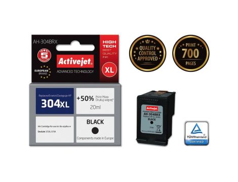 Tusz Activejet AH-304BRX (zamiennik HP 304XL N9K08AE Premium 20 ml czarny)