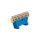 Listwa zaciskowa zerowa 11x10mm2 niebieska TH 35-11/N