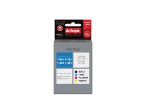 Tusz Activejet AEB-1285N (zamiennik Epson T1281, T1282, T1283, T1284 Supreme 1 x 15 ml, 3 x 13 ml czarny, czerwony, niebieski, ż