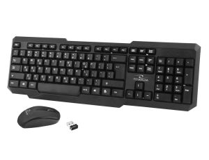 Zestaw klawiatura + mysz TITANUM MEMPHIS TK108 (USB (US) kolor czarny optyczna 1000 DPI)