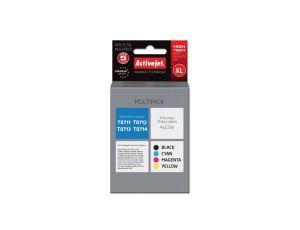 Tusz Activejet AEB-715N (zamiennik Epson T0715 Supreme 4 x 15 ml czarny, czerwony, niebieski, żółty)