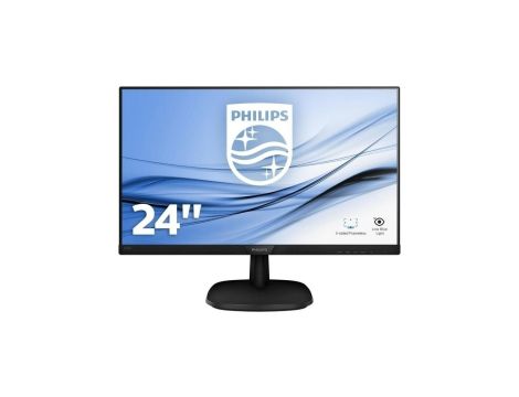 Monitor Philips 243V7QJABF/00 (23,8 IPS/PLS FullHD 1920x1080 DisplayPort, HDMI, VGA kolor czarny)