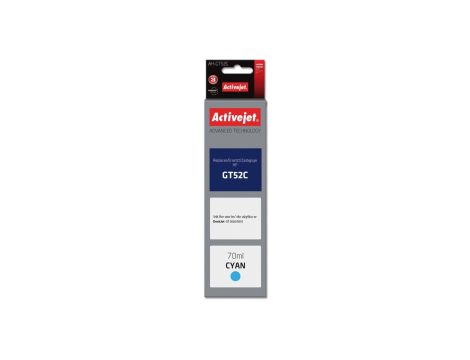 Tusz Activejet AH-GT52C (zamiennik HP GT52C M0H54AE Supreme 70 ml niebieski)