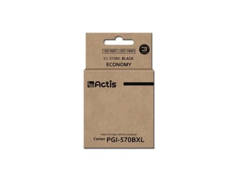 Tusz ACTIS KC-570Bk (zamiennik Canon PGI-570BK Standard 22 ml czarny)