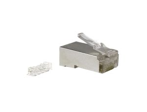 Wtyk RJ45 kat.6 STP Alantec srebrny 100szt.