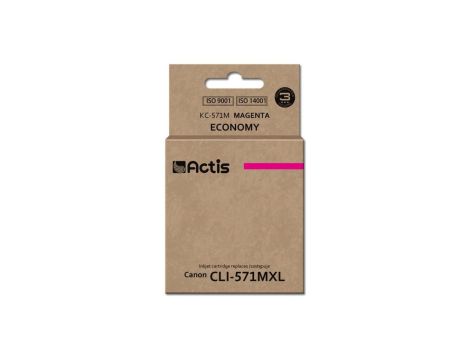 Tusz ACTIS KC-571M (zamiennik Canon CLI-571M Standard 12 ml czerwony)