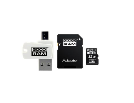 Karta pamięci z adapterem i czytnikiem kart GoodRam All in one M1A4-0320R12 (32GB Class 10 Adapter, Czytnik kart MicroSDHC, Kart