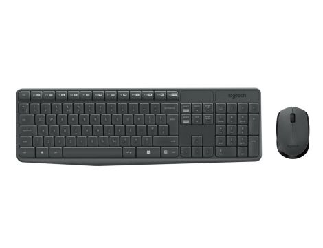 Zestaw klawiatura + mysz membranowa Logitech MK235 920-007931 (USB 3.0 kolor szary optyczna)