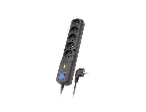 Listwa przeciwprzepięciowa Lestar LV 530W 1,5m (5 x VDE 10 A 1,5m kolor czarny)