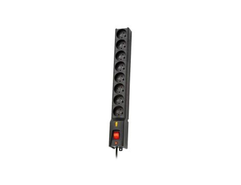 Listwa przeciwprzepięciowa Lestar LX 810 G-A 1,5m (8 x UTE 10 A 1,5m kolor czarny)