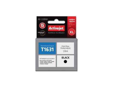 Tusz Activejet AE-16BNX (zamiennik Epson 16XL T1631 Supreme 18 ml czarny)