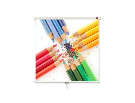 Ekran projekcyjny do zawieszenia na suficie lub ścianie AVTEK WALL STANDARD 200 (sufitowy, ścienny rozwijane ręcznie 200 x 200 c