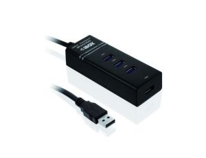 Hub IBOX USB 3.0 CZARNY 4-PORTY IUH3FB (4x USB 3.0 kolor czarny)