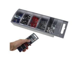 Tulejki izolowane 0,5-2,5 / zestaw walizkowy tulejek / końcówka tulejkowa izolowana 0,5-0,75-1,0-1,5-2,5 / 400 szt. / 006326