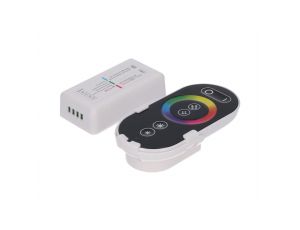 Sterownik LED RGB 3x6A touch RF czarny komplet pilot+uchwyt 12-24V Prescot