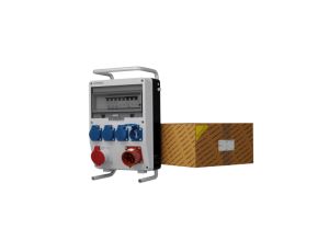 Rozdzielnica budowlana na stojaku z wtyczką odbiornikową 32A TD-S/FI 16A 4x230V Doktorvolt 0243