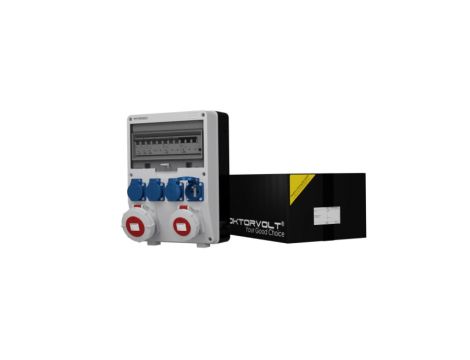 Rozdzielnica budowlana TD-S/FI 32A 16A 4x230V gniazda Mennekes Doktorvolt 2466