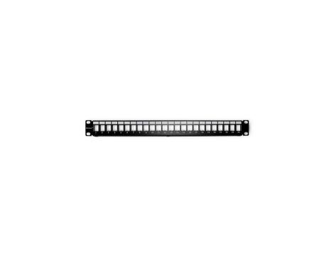 Qoltec Patch panel RACK 24 porty UTP blank Czarny