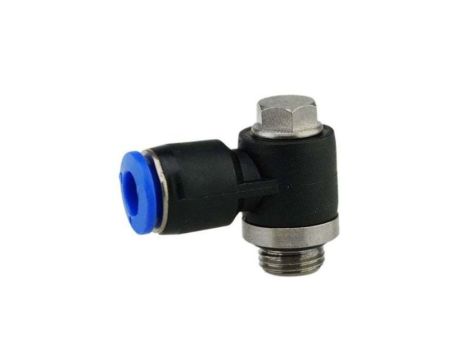Adapter gwintowany typu Banjo gwint – rura, 1, Wciskane 4 mm, M5 męskie, 9,9 kgf/cm, 990 kPa