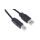 Kabel USB, dł. 0.5m, kolor: Czarny