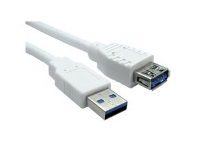 Przedłużacz USB, dł. 1.8m, kolor: Biały