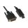 Zespół cyfrowych kabli wideo i monitorowych 5m Męskie DisplayPort to Męskie DVI-D Czarny