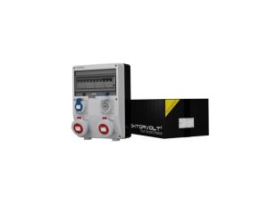 Hermetyczna rozdzielnica budowlana TD-S/FI IP65 2x16A 2x230V Schuko Doktorvolt 2001