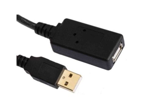 Przedłużacz USB, dł. 12m, kolor: Czarny