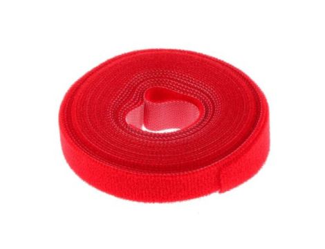 Opaska kablowa z rzepem Czerwony, 5m 16 mm RS PRO Taśma