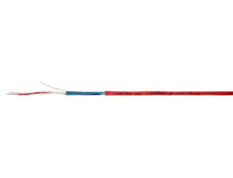 Kabel telefoniczny, 100m, 1-parowy, ekranowany, Czerwony 180 V AC, RS PRO, Odporność na ogień 2