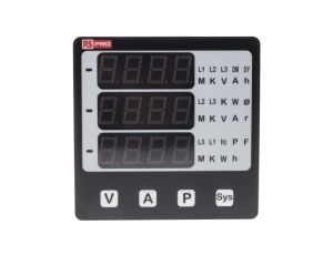 Cyfrowy miernik panelowy wielofunkcyjny, 5 (Current) A, 500 (AC RMS Input Voltage) V, 500 (Secondary Input Voltage) V,