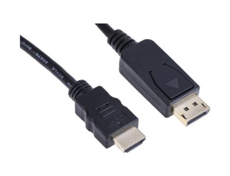Zespół cyfrowych kabli wideo i monitorowych 5m Męskie DisplayPort to Wtyk HDMI Czarny