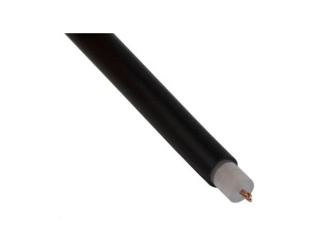 Przewód jednożyłowy linkowy, 0,5 mm, 7/0,3 mm, 20 AWG, Polietylen, 25 kV, Czarny, dł. 25m, RS PRO