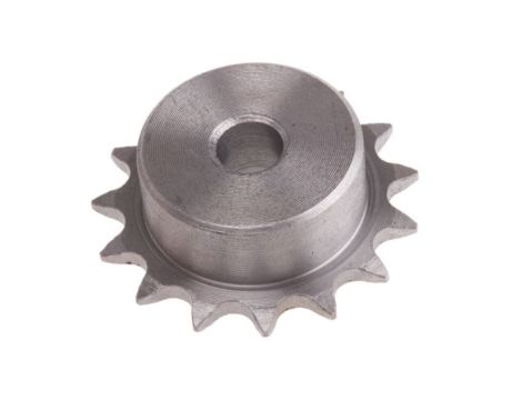 Koło łańcuchowe drabinkowe, 15 zębów, 05B-1, Pilot, śr otworu: 12mm, śr toczna: 45.81mm, Stal