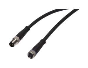 Złącze kablowe M8 żeński 4-PIN prosty M8 męski 3-PIN prosty 0,6m PUR VK06C429